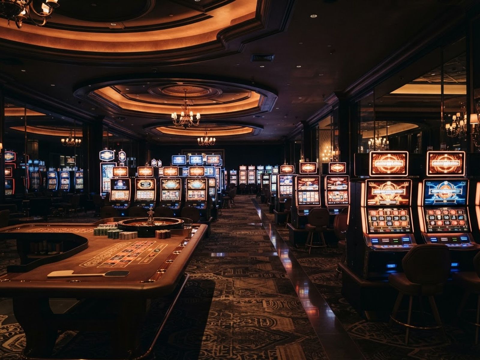 Casino en ligne avec machines à sous et table de roulette