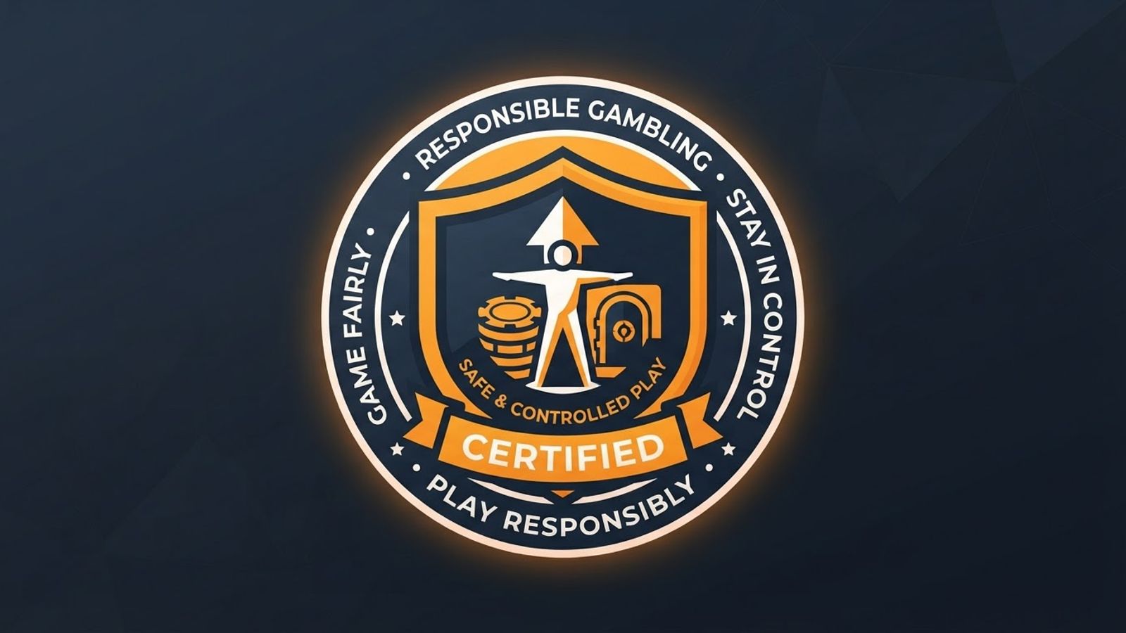 Bouclier de jeu responsable dans des tons orange et sombres